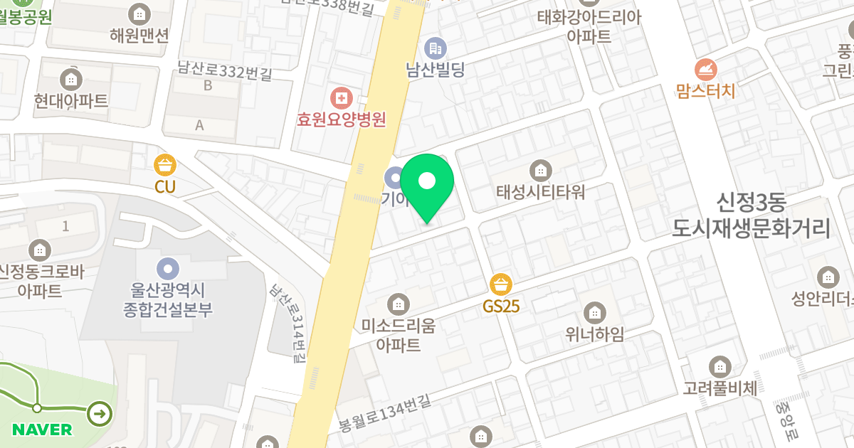 (526-29) 위치 지도 - 울산광역시 남구