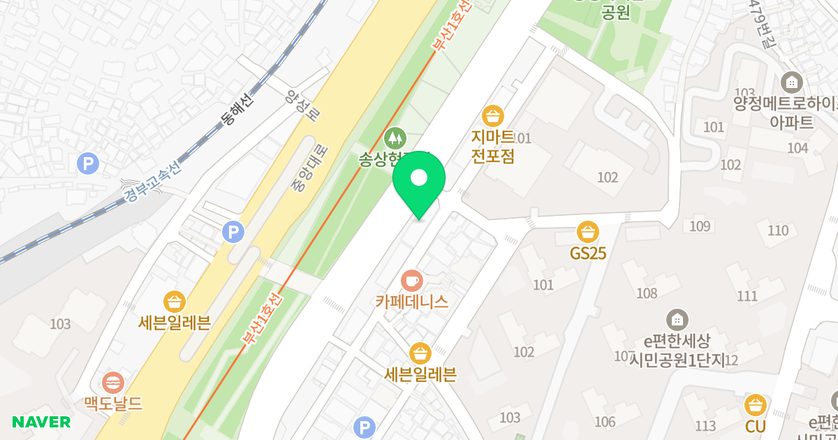 천우 스카이 뷰 2차 위치 지도 - 부산광역시 부산진구