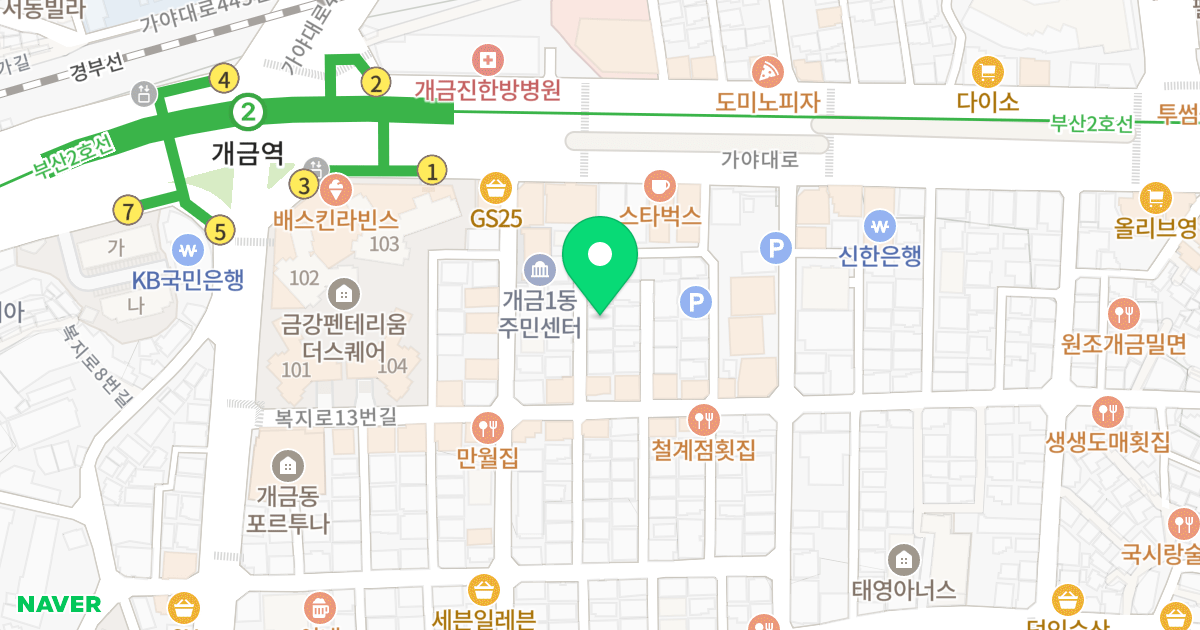 영진블루빌 위치 지도 - 부산광역시 부산진구 복지로13번길 33-10