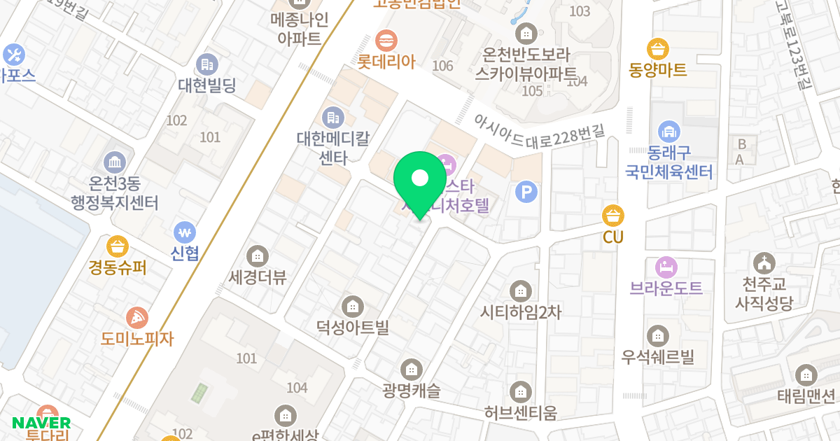 듀크2 위치 지도 - 부산광역시 동래구 여고북로23번길 47