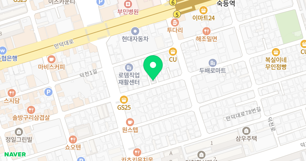 애플하우스 위치 지도 - 부산광역시 북구