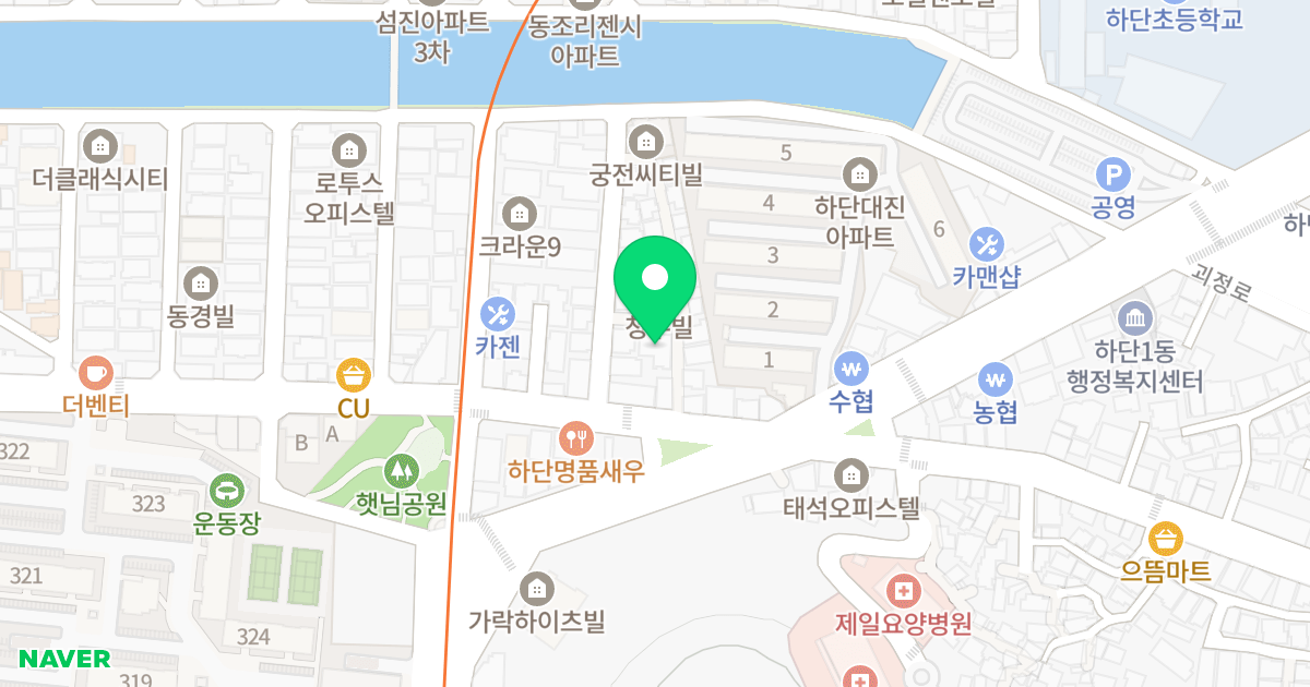 용인엘리시움 위치 지도 - 부산광역시 사하구 동매로 33-3