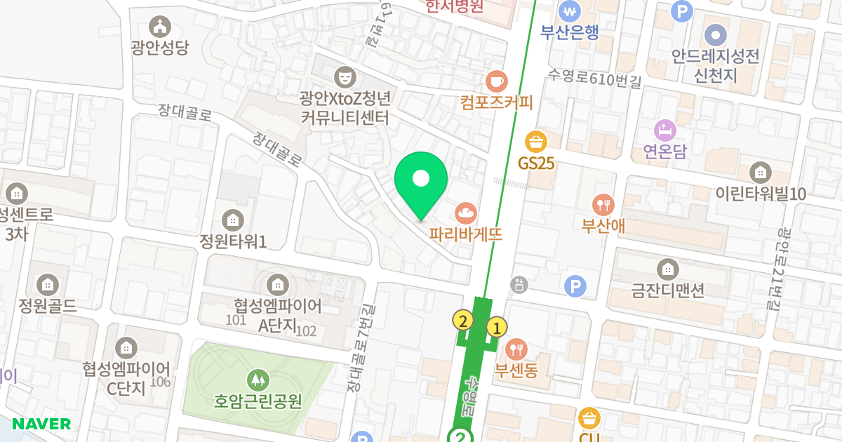 부일에코캐슬 위치 지도 - 부산광역시 수영구