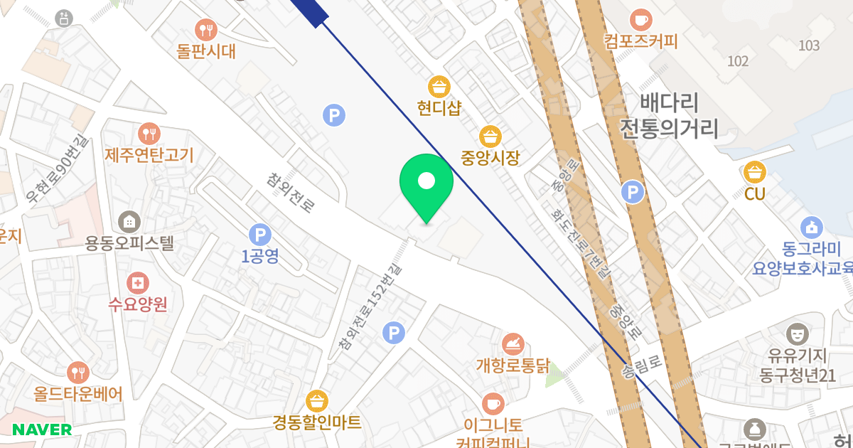반석행복마을 위치 지도 - 인천광역시 중구 참외전로 153