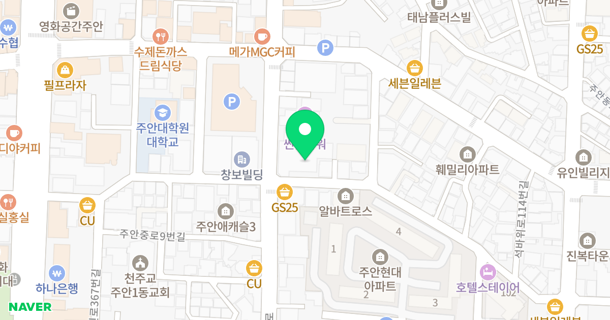 그레이스타워 위치 지도 - 인천광역시 미추홀구 주안중로16번길 7
