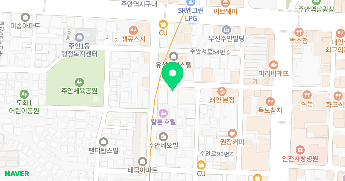 현대드림파크 위치 지도 - 인천광역시 미추홀구 미추홀대로733번길 33