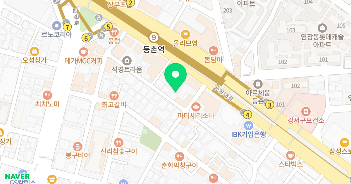 한울팰리스 위치 지도 - 서울특별시 양천구 목동중앙북로7나길 36