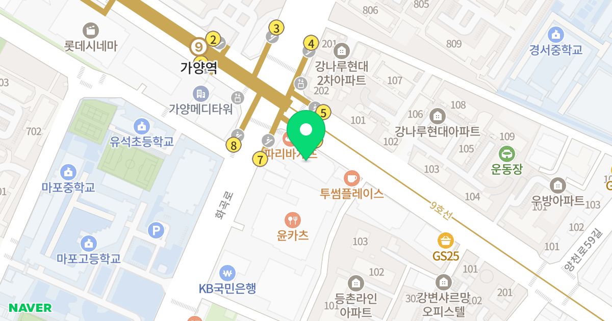 등촌동노블리움오피스텔 위치 지도 - 서울특별시 강서구 양천로 500