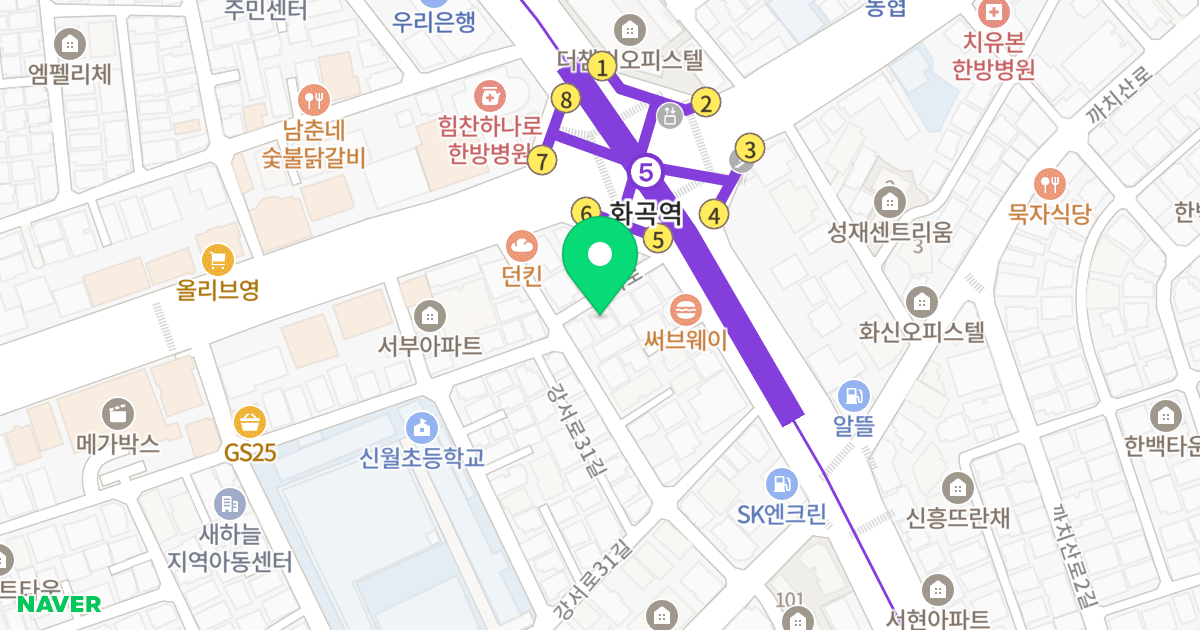 수정오피스텔 위치 지도 - 서울특별시 강서구 강서로 161-7