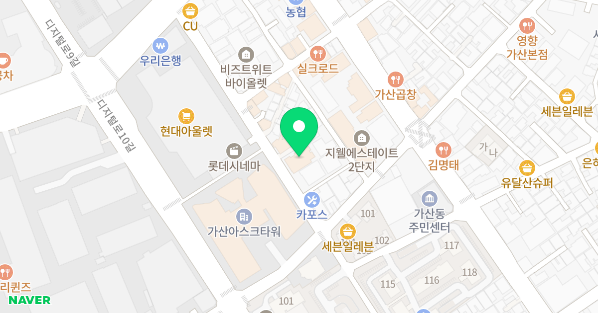 가산피어니빌 위치 지도 - 서울특별시 금천구 디지털로12길 37