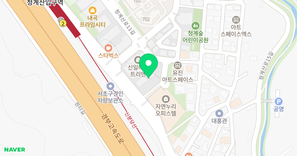심플리시티 위치 지도 - 서울특별시 서초구