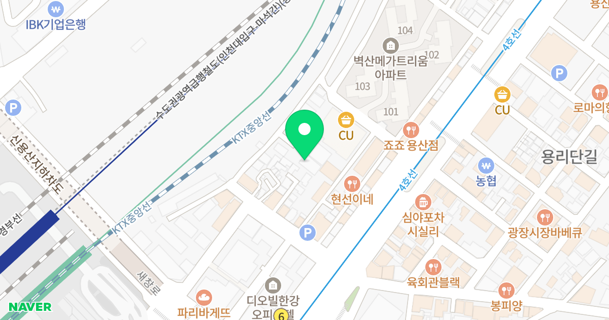 위너스타워 위치 지도 - 서울특별시 용산구 한강대로39길 34-4