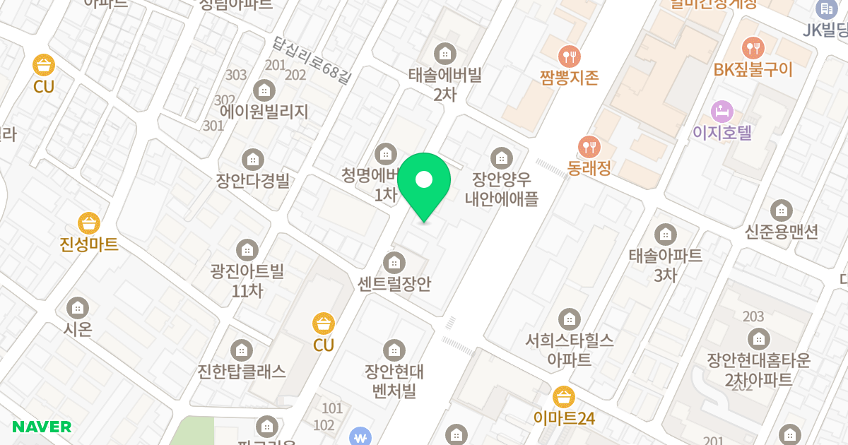황금오피스텔 위치 지도 - 서울특별시 동대문구 장한로21길 11-11