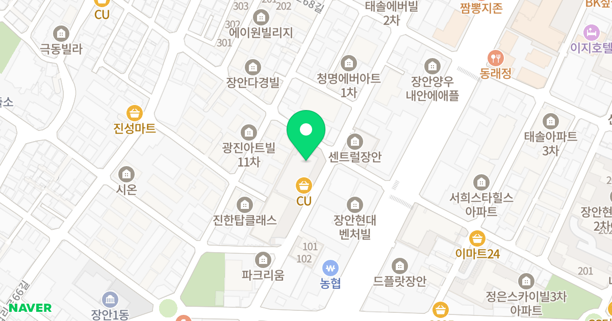 우민에뜨와르오피스텔 위치 지도 - 서울특별시 동대문구 한천로24길 70
