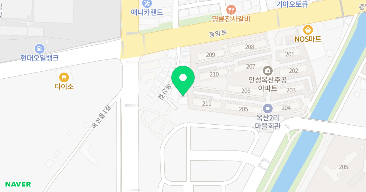 제1동 위치 지도 - 경기도 안성시 옥산길 13