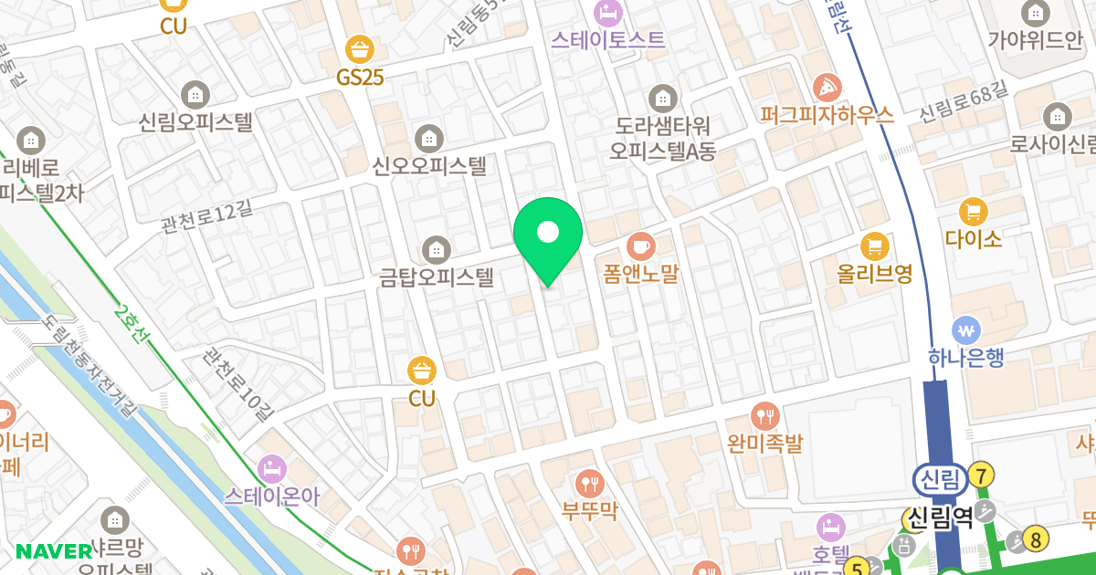 (1435-7) 위치 지도 - 서울특별시 관악구 관천로10길 33-8