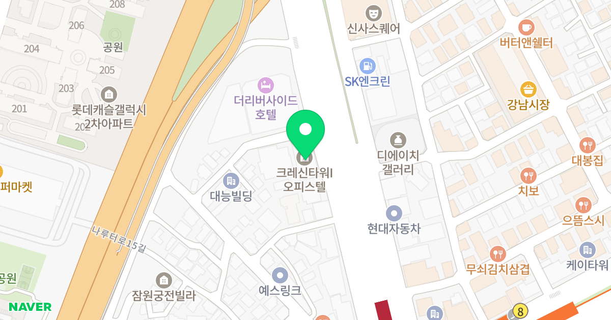 크레신타워-Ⅰ 위치 지도 - 서울특별시 서초구 강남대로 631