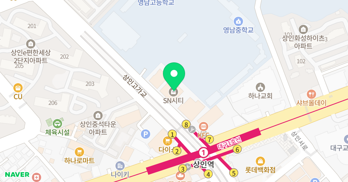 에스앤시티 위치 지도 - 대구광역시 달서구 월곡로 294-1
