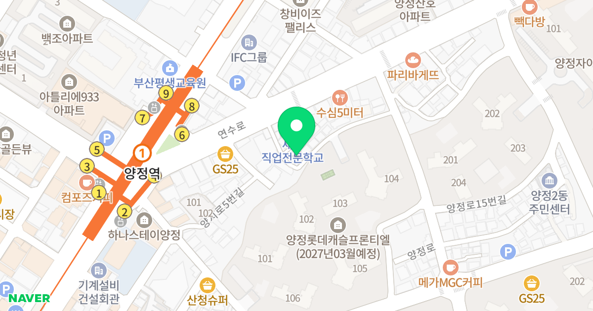 영지마을 위치 지도 - 부산광역시 부산진구 양정로6번길 22