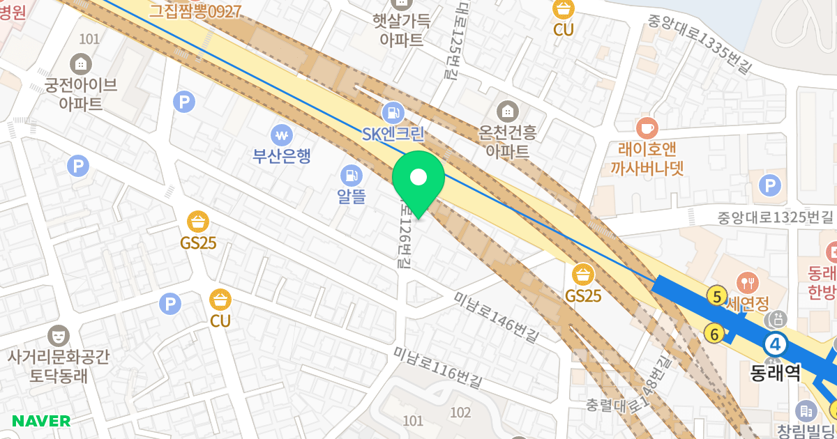 로즈빌 위치 지도 - 부산광역시 동래구 충렬대로126번길 7