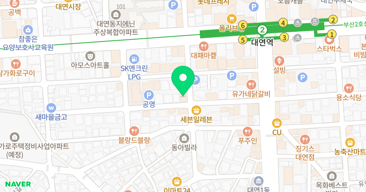 s갤러리 위치 지도 - 부산광역시 남구 유엔평화로10번길 26
