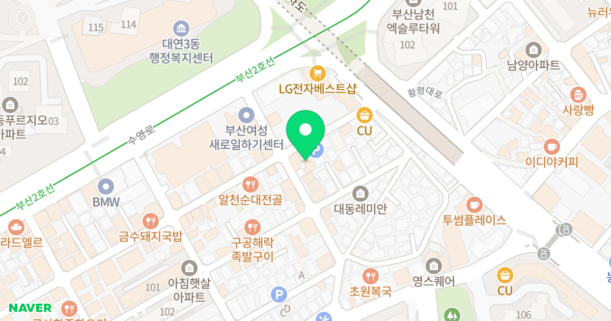 (30-21) 위치 지도 - 부산광역시 남구