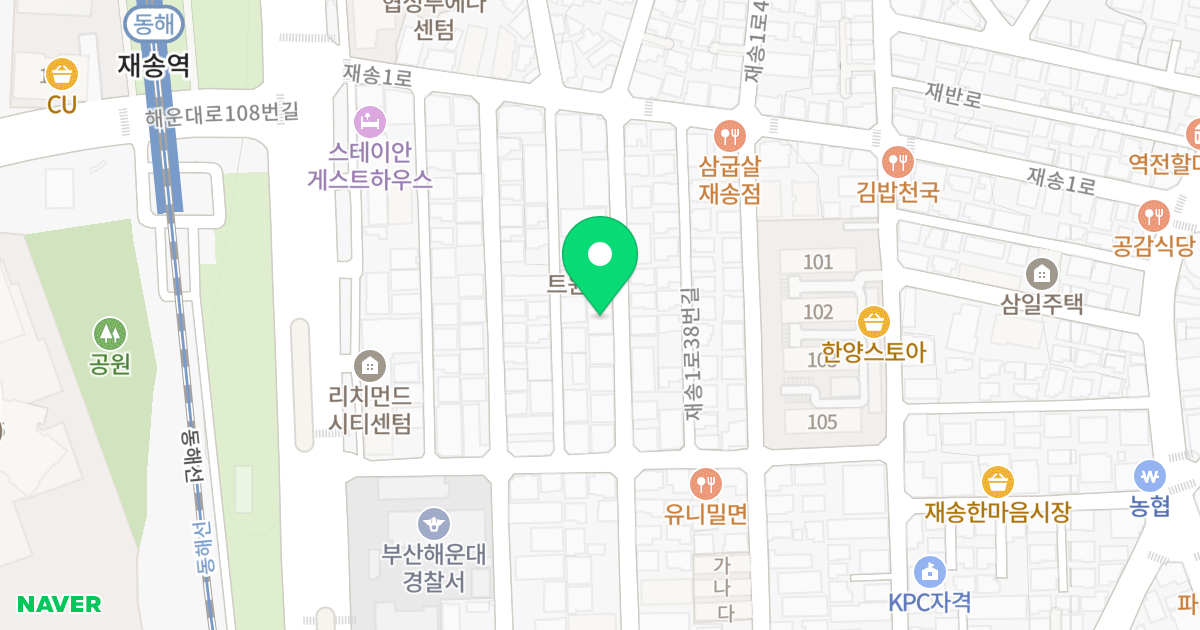 골든파라다이스 위치 지도 - 부산광역시 해운대구 재송1로32번길 22