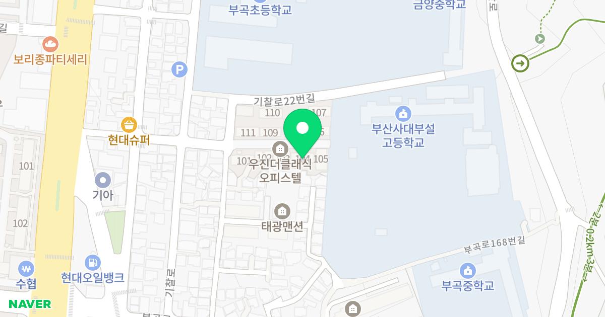 우진더클래식104 위치 지도 - 부산광역시 금정구