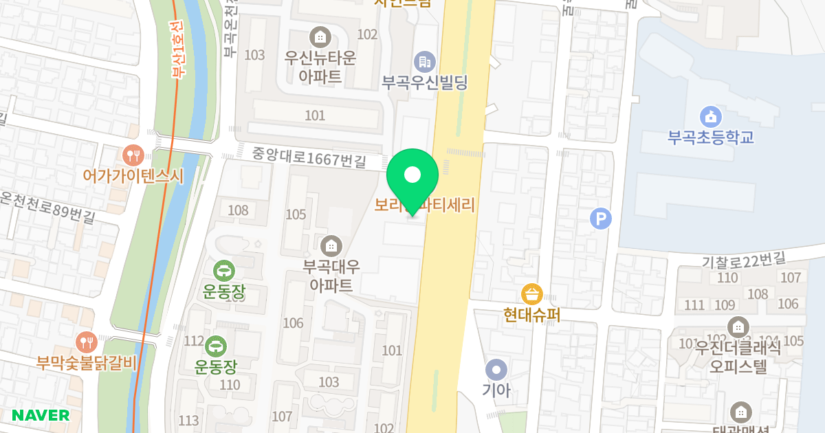 백산오피스텔 위치 지도 - 부산광역시 금정구 중앙대로 1665