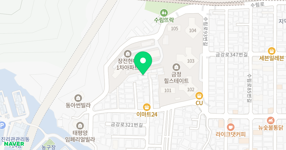 보물섬 위치 지도 - 부산광역시 금정구