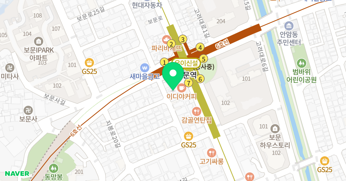 이-파크 위치 지도 - 서울특별시 성북구 지봉로24길 5