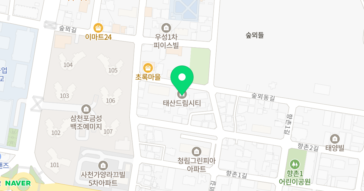 (977-5) 위치 지도 - 경상남도 사천시 숲뫼길 40-16