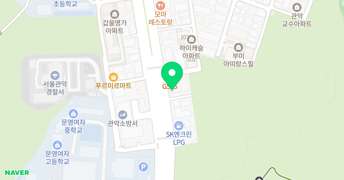 (1594-2) 위치 지도 - 서울특별시 관악구 관악로 102-1