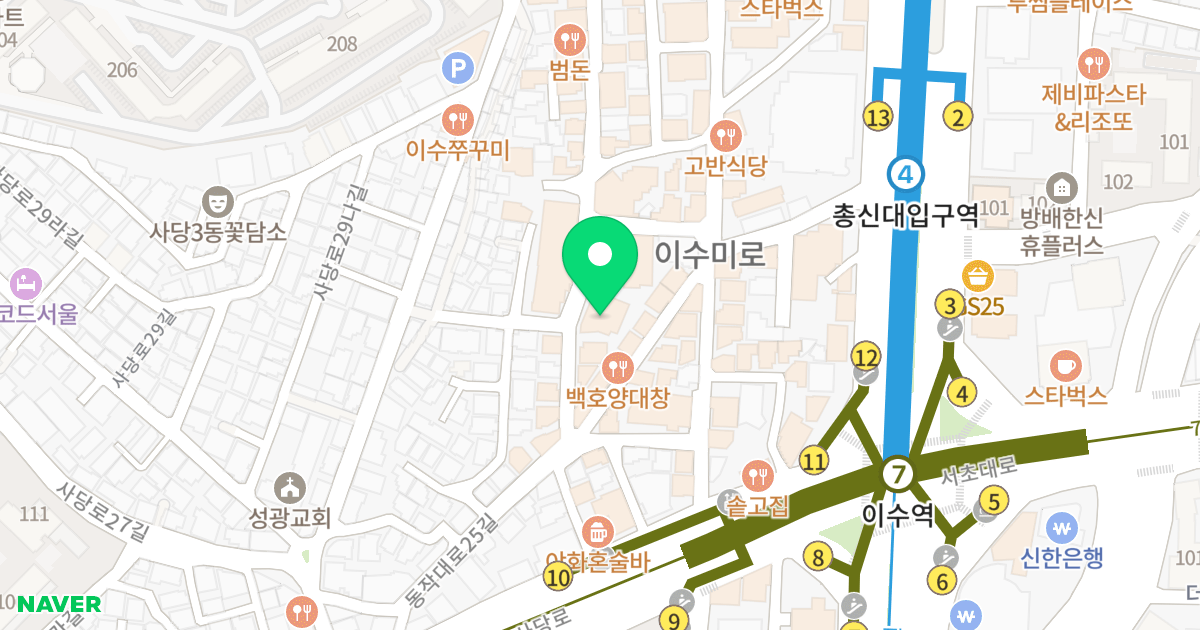 (142-1) 위치 지도 - 서울특별시 동작구 동작대로27다길 31
