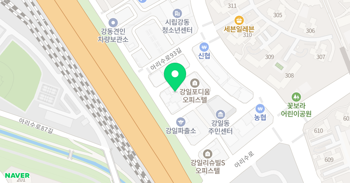 유러피안하우스II 위치 지도 - 서울특별시 강동구 아리수로91길 32-6