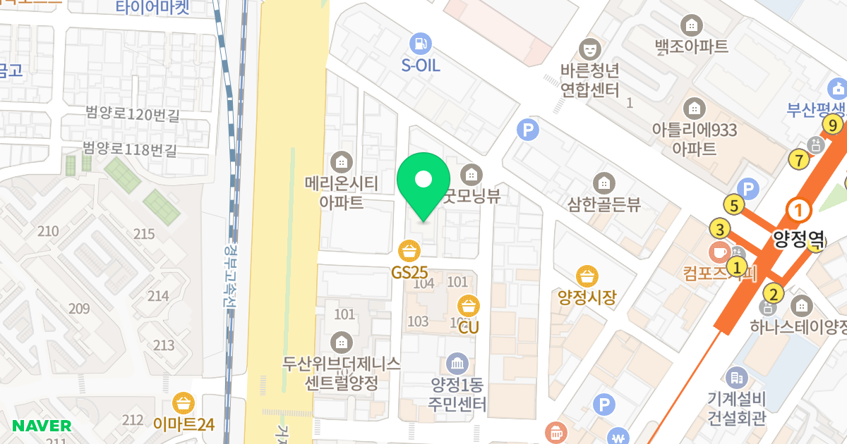타워팰리스 위치 지도 - 부산광역시 부산진구