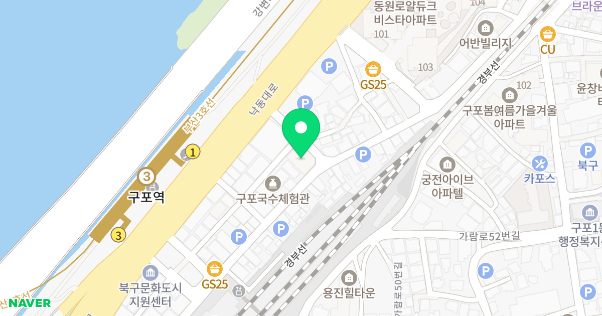 효산벨루스 위치 지도 - 부산광역시 북구 구포만세길 115