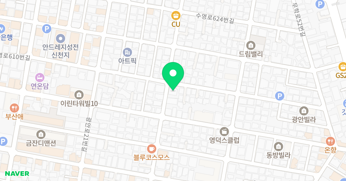 포레하우스 위치 지도 - 부산광역시 수영구 무학로34번길 39