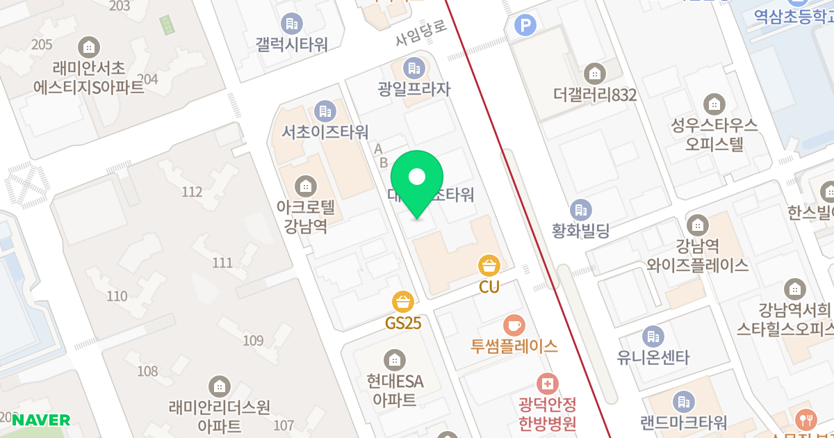 현대썬앤빌 서초 위치 지도 - 서울특별시 서초구