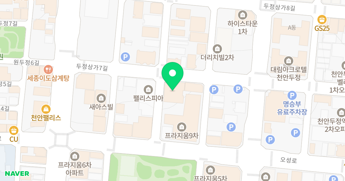 에프엠22 위치 지도 - 충청남도 천안시 서북구 두정상가2길 10