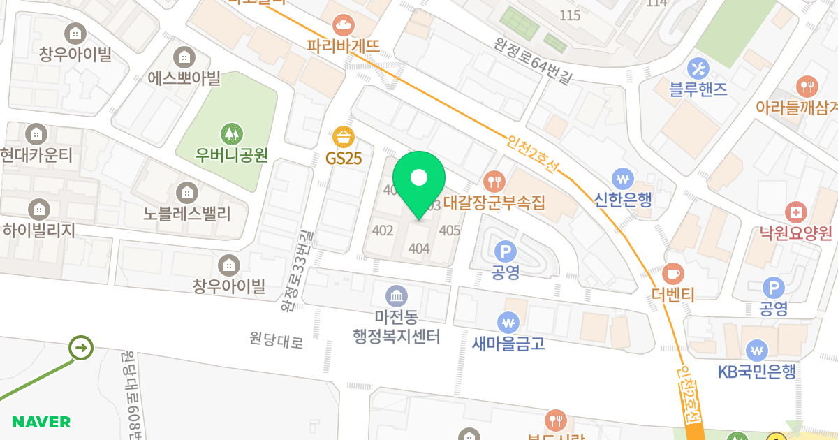 창우아이빌 위치 지도 - 인천광역시 서구 완정로7번길 6-13