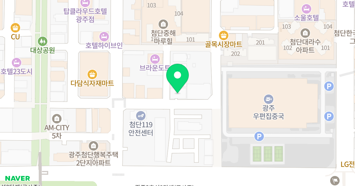 첨단센트럴파크3차 위치 지도 - 광주광역시 광산구 임방울대로825번길 22-19