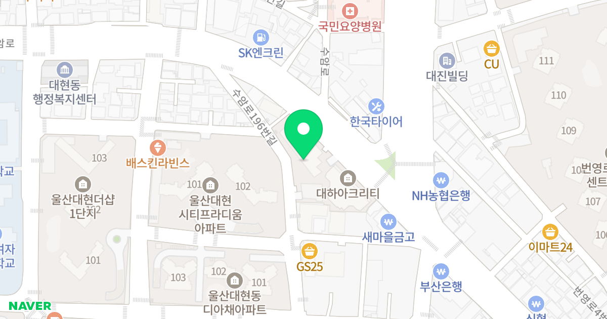 동광모닝스카이 위치 지도 - 울산광역시 남구 수암로 208