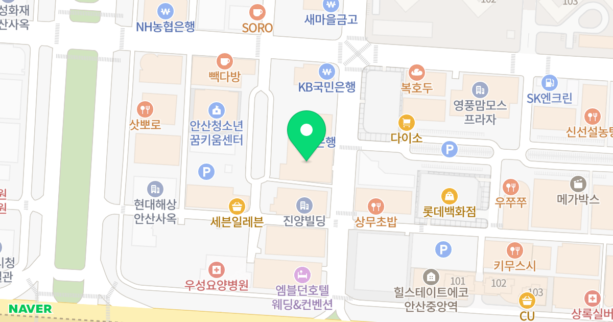 거풍스카이팰리스 위치 지도 - 경기도 안산시 단원구 당곡로 11