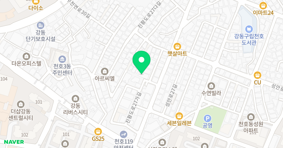 다성 이즈빌 위치 지도 - 서울특별시 강동구 진황도로27가길 6-21