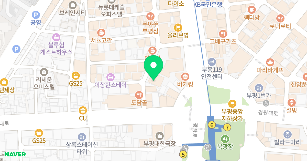 파레스오피스텔 위치 지도 - 인천광역시 부평구 경원대로1377번길 14
