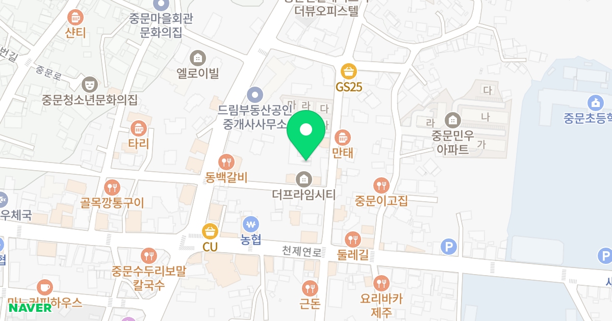 더 프라임시티 위치 지도 - 제주특별자치도 서귀포시 천제연로207번길 7