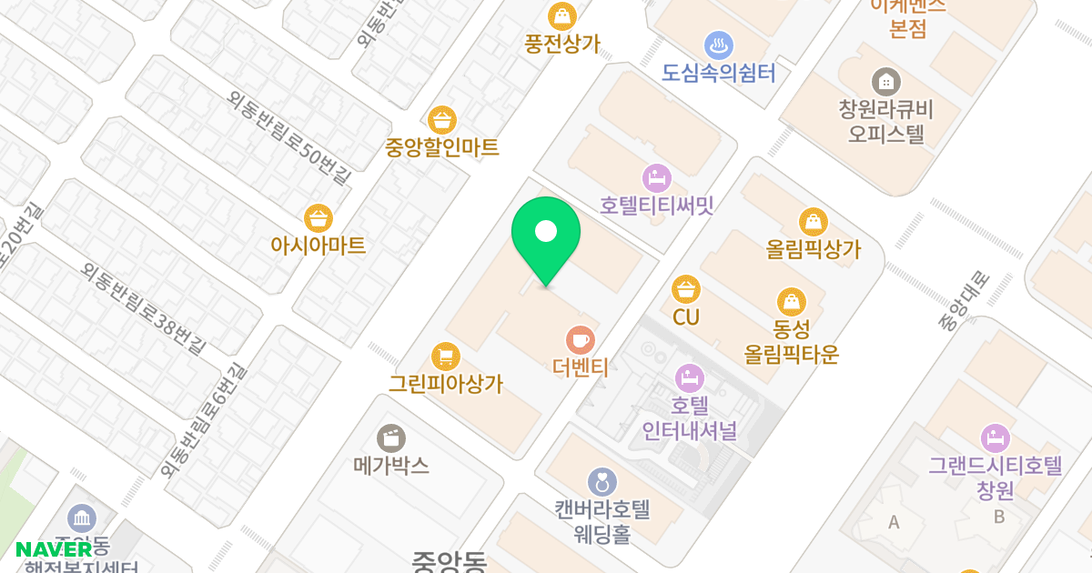 성원그랜드오피스텔 위치 지도 - 경상남도 창원시 성산구 용지로 70
