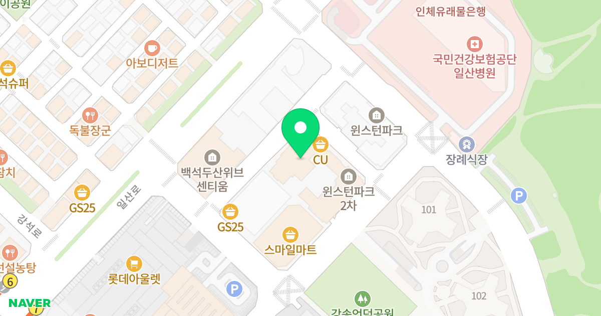 윈스턴파크Ⅱ 위치 지도 - 경기도 고양시 일산동구 강송로 41