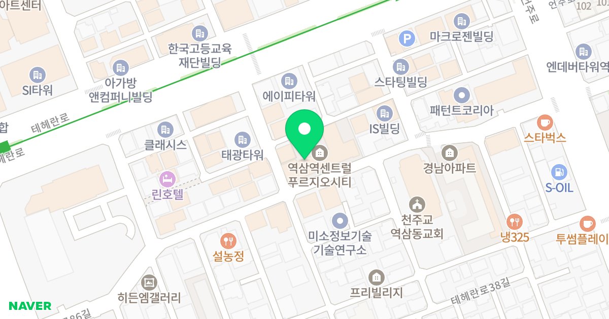 역삼역센트럴푸르지오시티 위치 지도 - 서울특별시 강남구 언주로85길 32